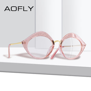 Cat Eye Lip Shape Reading Plain Glasses Frame