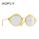 Cat Eye Lip Shape Reading Plain Glasses Frame