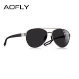 Vintage Metal Polarized Sunglasses Men